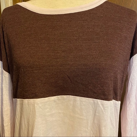 Chaser pink maroon color block tee size medium NWT - Picture 2 of 6